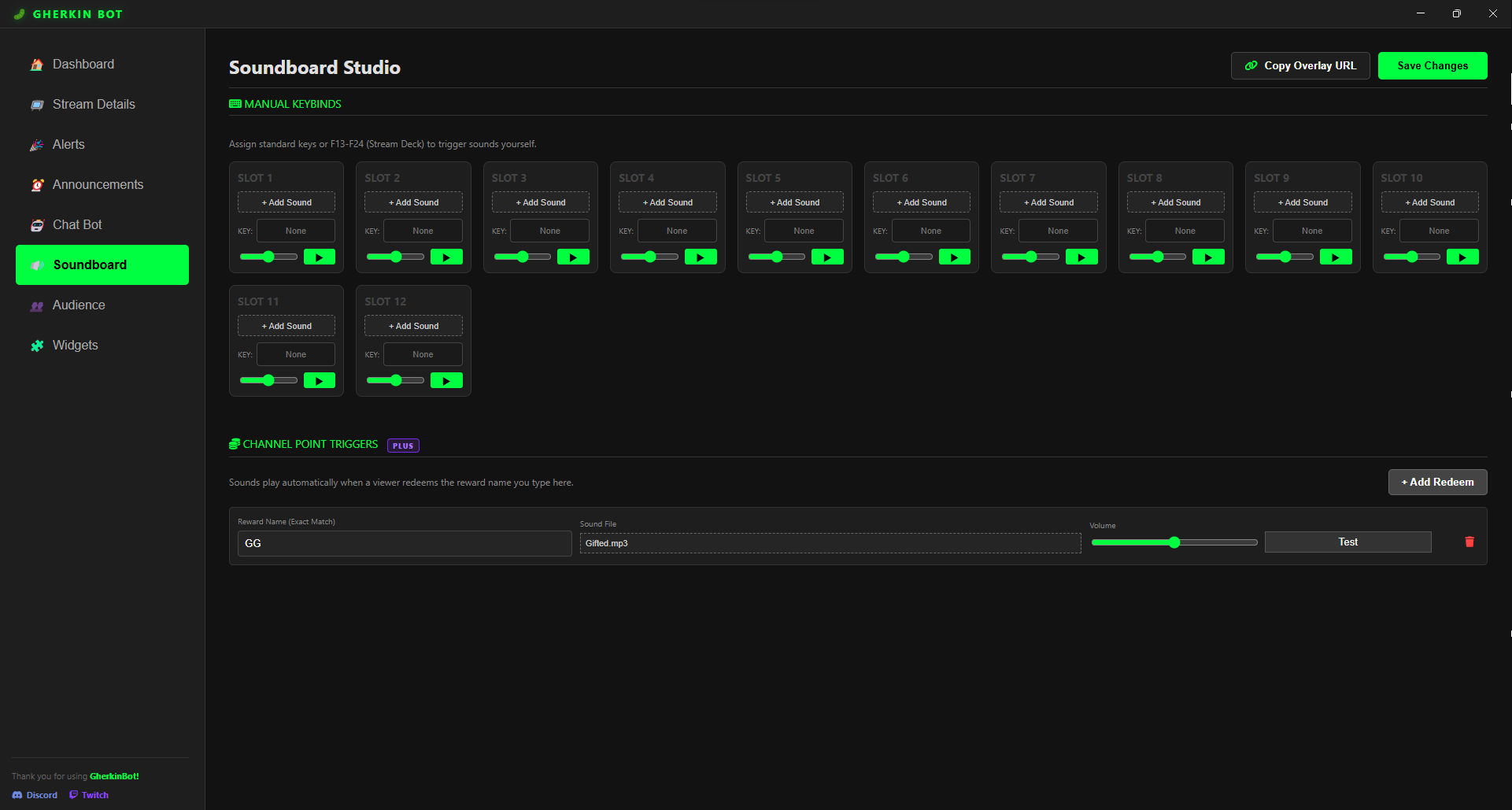 Soundboard Interface